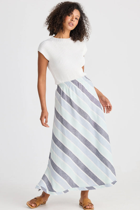 Sicily Skirt Blue Check