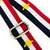 Bee Strap Long - Red & Navy