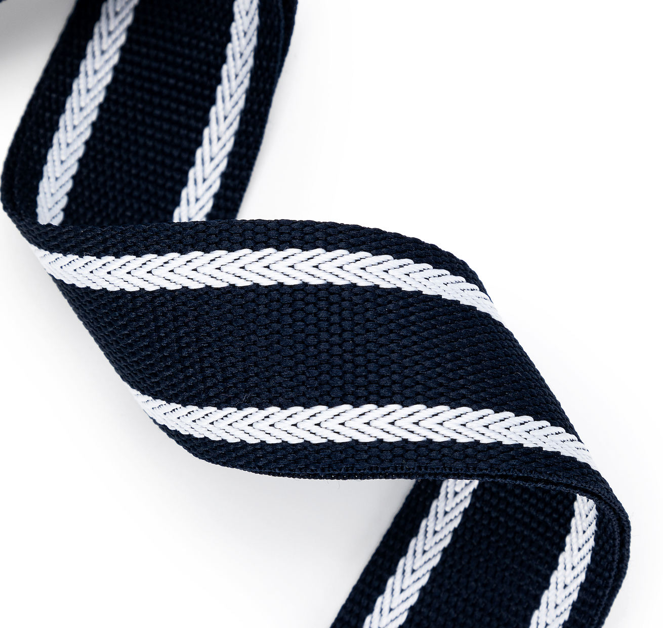 Navy Striped Bag Strap