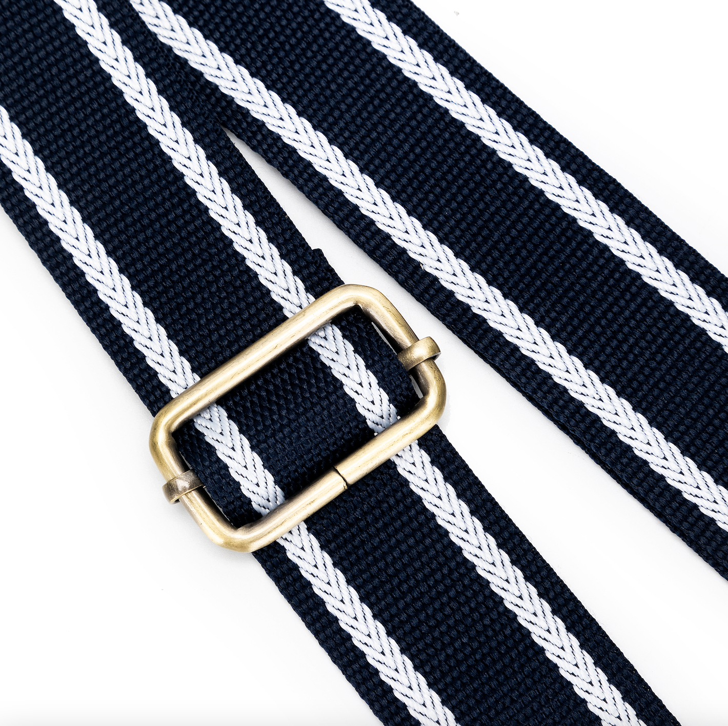 Navy Striped Bag Strap