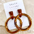 Salty Safari Bahamas Hoops Coffee Earrings
