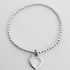 G Heart White elastic bracelet