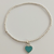 Small Heart Turquoise elastic bracelet