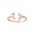 G Whale Tail Rose Gold Ring