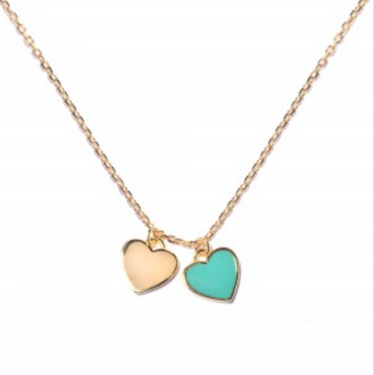 G Enamel Green Gold Heart