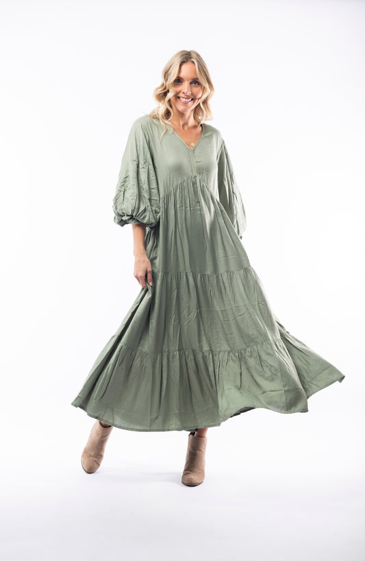 Heena Maxi Dress Peak - Green Bay