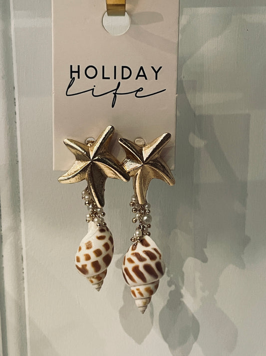 Star Shell Earrings