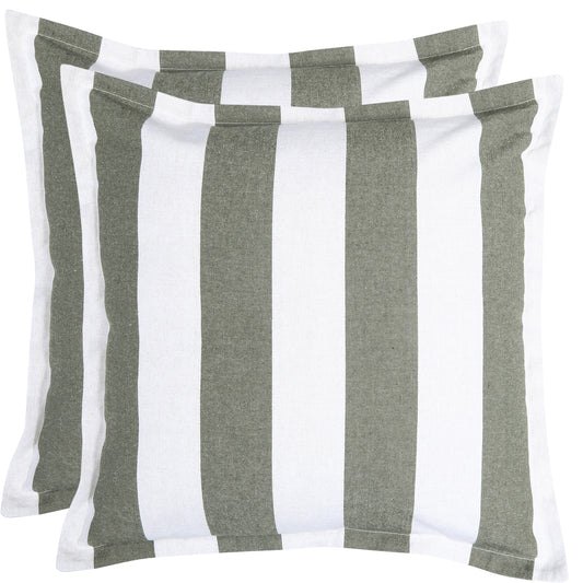 Stripe Eco Cushion in Olive 50 x50