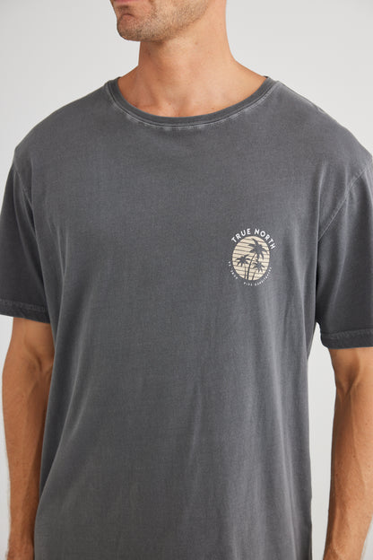 Palm Tee in Charcoal