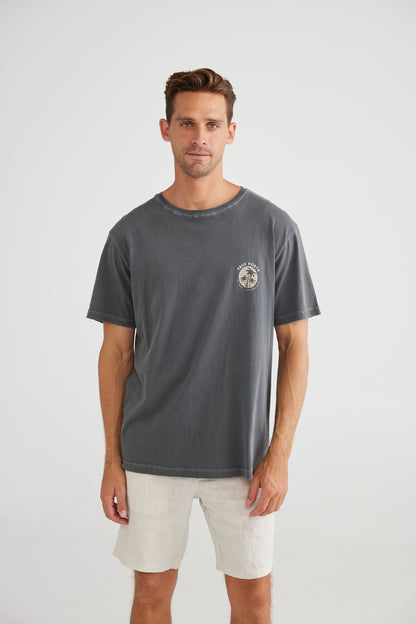 Palm Tee in Charcoal