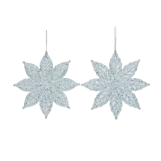 Teal Acrylic Snowflake Christmas Decoration