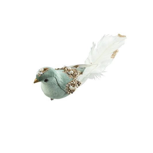 Mint Champagne Clip on Bird