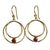 MW Gold Hoop Gemstone Earrings A27 (Various)