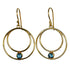 MW Euro Gold Hoop Gemstone Earrings A27 (Various)