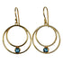 MW Gold Hoop Gemstone Earrings A27 (Various)