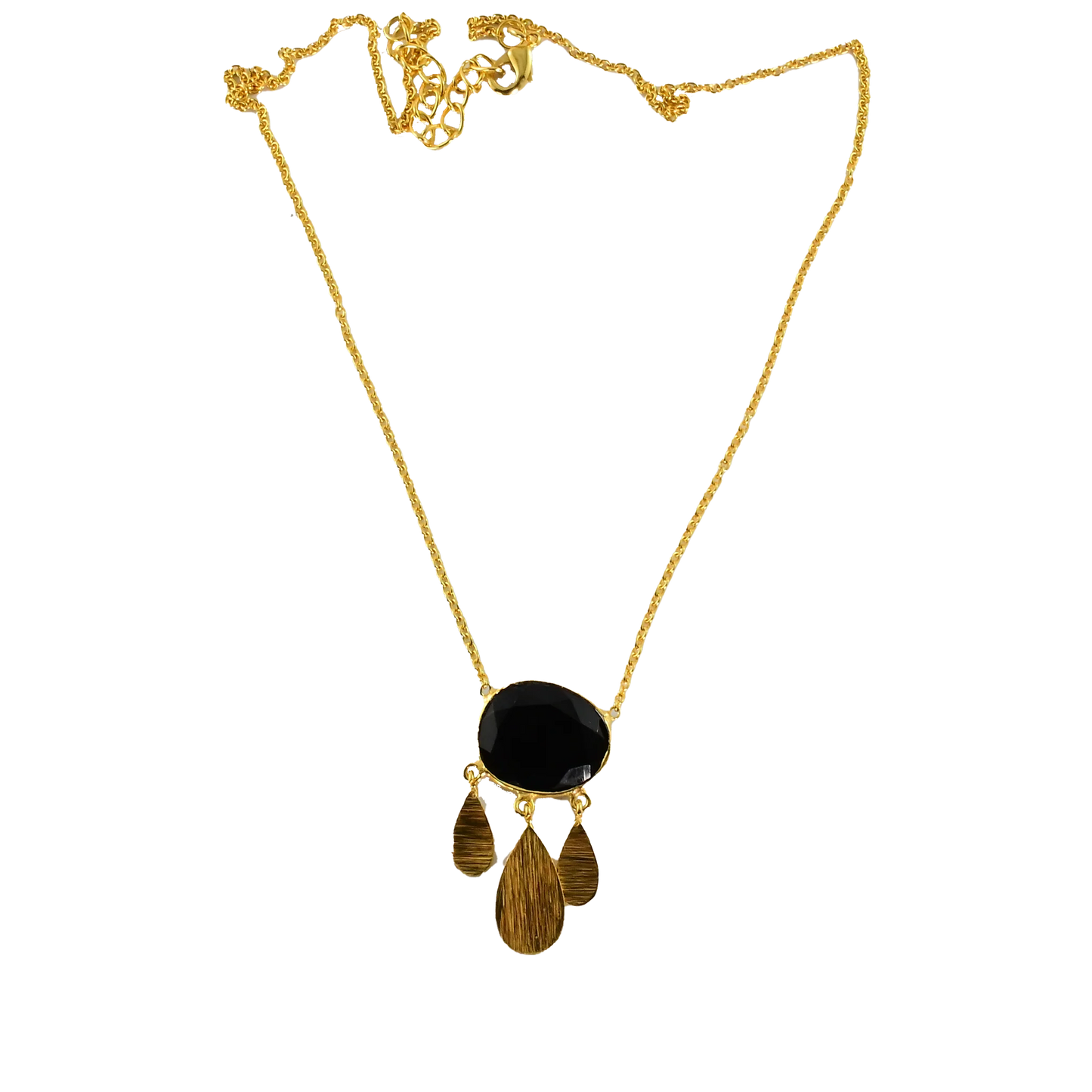 MW Gold & Gemstone Raindrop Necklace A36