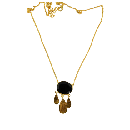 MW Gold & Gemstone Raindrop Necklace A36