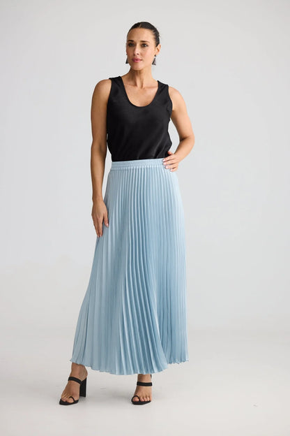 Alias Pleated Skirt in Blue Ice