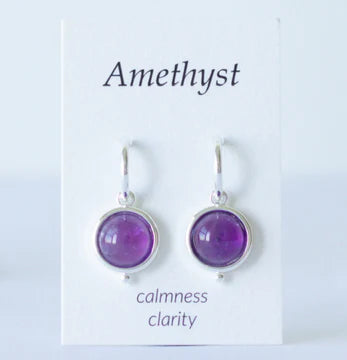 Semi Precious Stone Drop Earrings