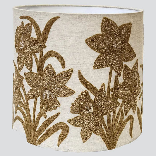 Narcissus Linen Lampshade in Butternut