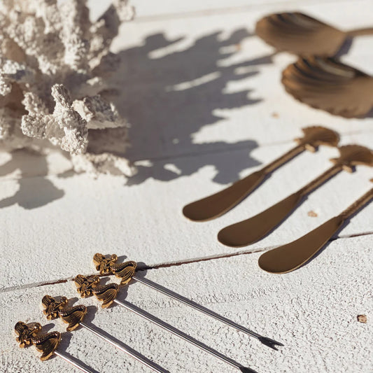 Gold Mermaid Cocktail Pick