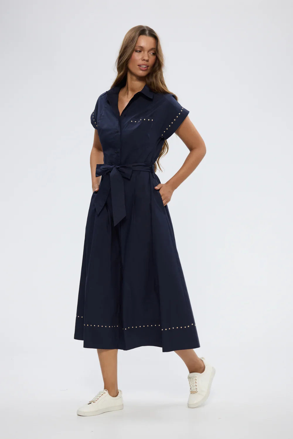 Cordelia Dress in Navy