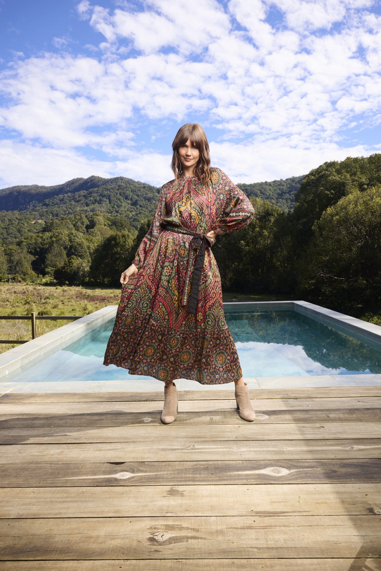 Crete Maxi Dress Tie Waist