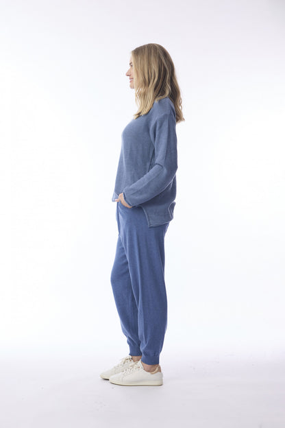 Knit Jogger Pants in Essentials Colours - Navy, Denim & Natural