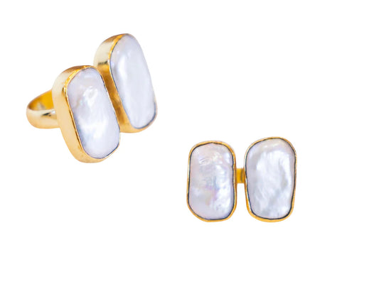 Double Large Ring (Pearl)