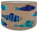 Drum Shade - Tropical Fish & Blue Multi