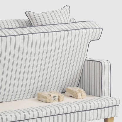Bondi Hamptons 3 Seat Sofa Blue/White Pin Stripe