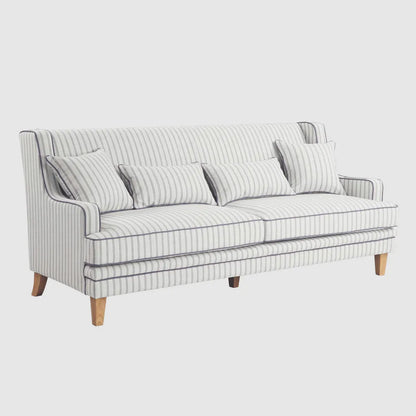 Bondi Hamptons 3 Seat Sofa Blue/White Pin Stripe