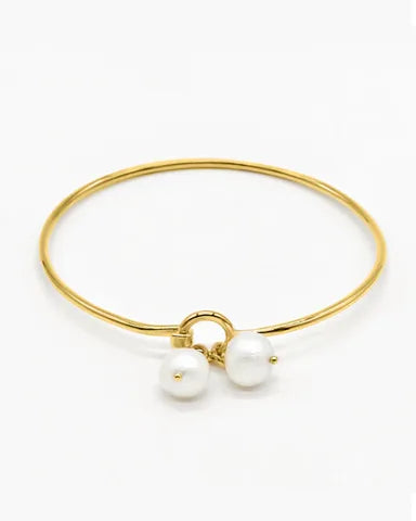 Petals 2 Large Pearl Bangle