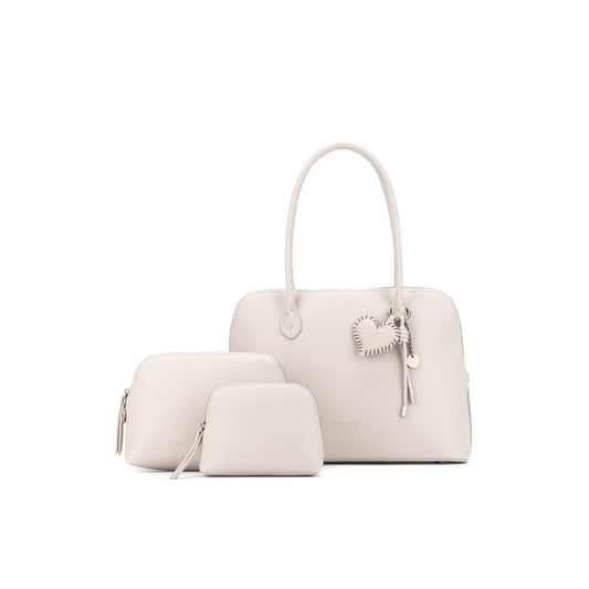 Francesca 3 piece handbag in Oatmeal