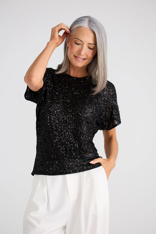 Glimmer Top in Black