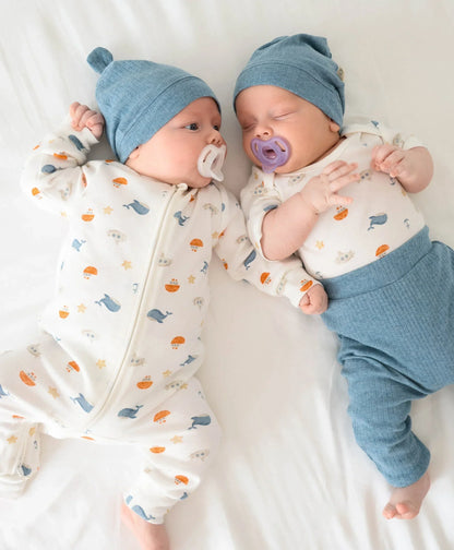 Organic Cotton Growsuit - Sea - 000 to 0