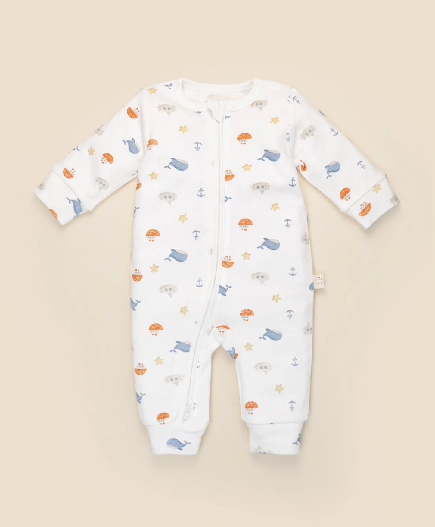 Organic Cotton Growsuit - Sea - 000 to 0