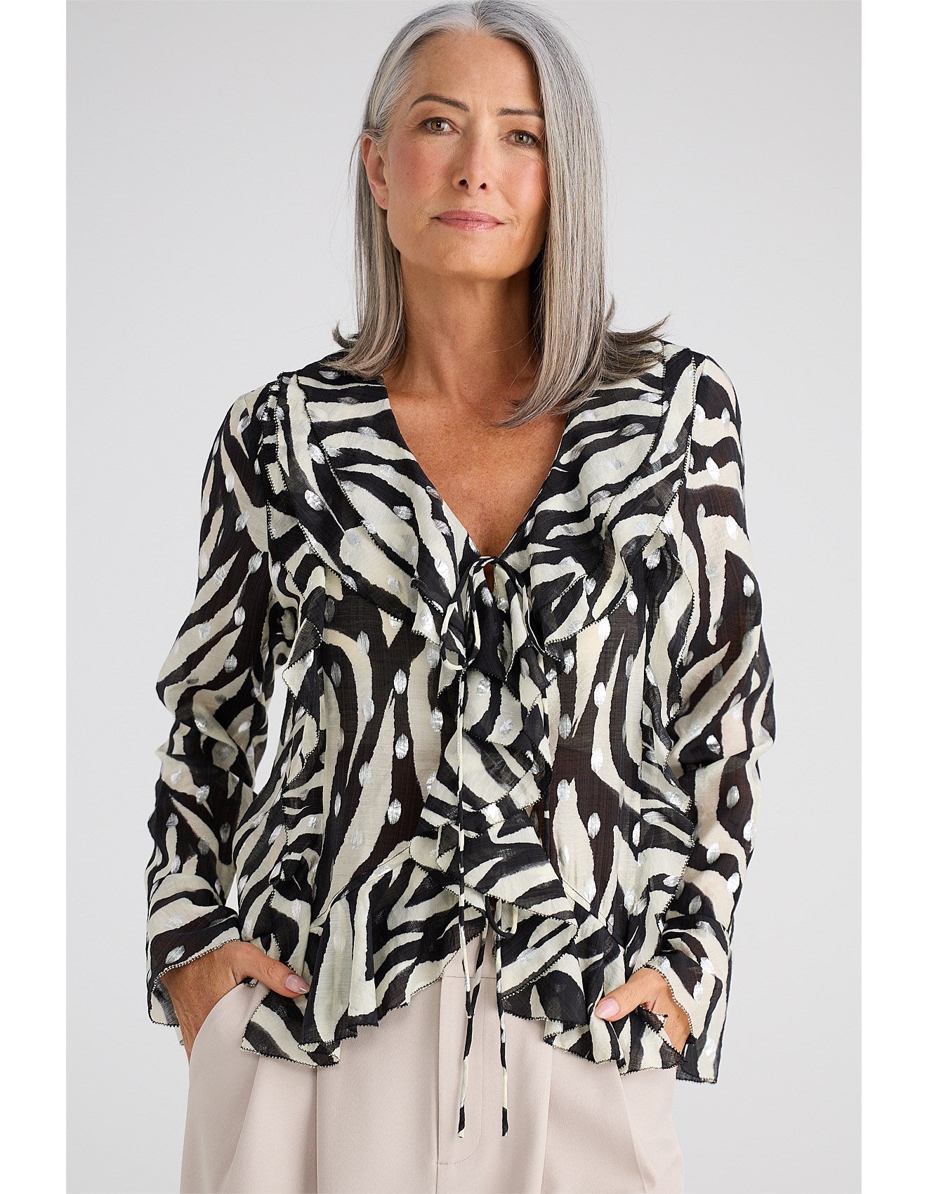 Harper Top in Zebra Print
