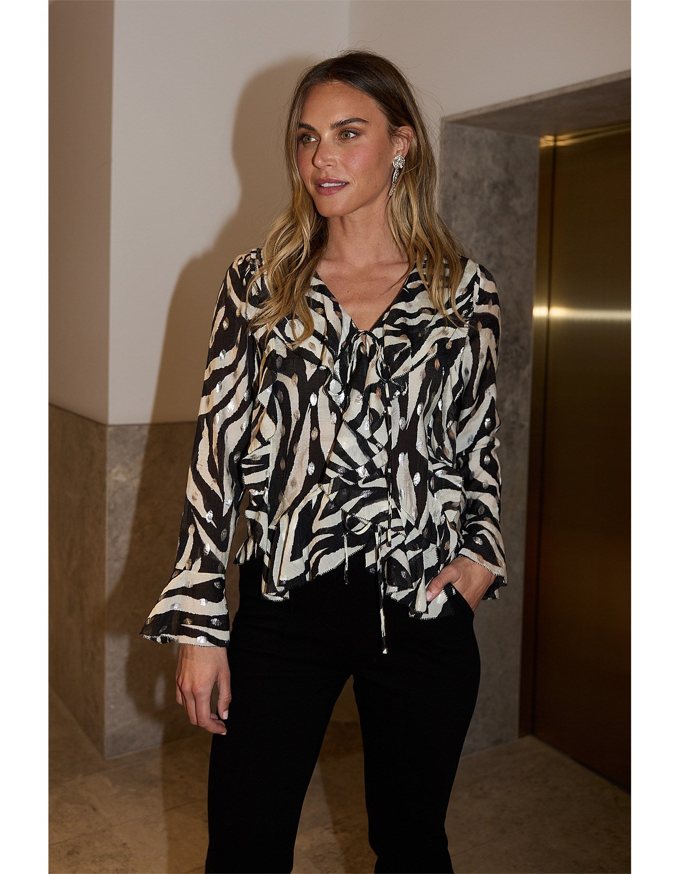 Harper Top in Zebra Print