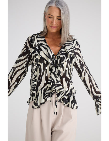 Harper Top in Zebra Print