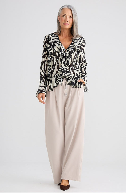 Harper Top in Zebra Print