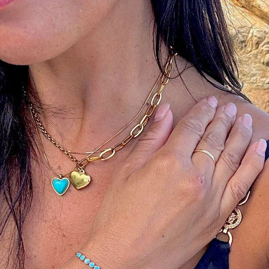 Heart Charm Necklace gold