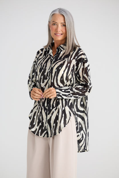 Homestead Shirt in Zebra Print