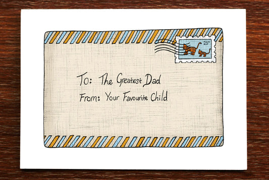 Letter for Dad Greeting card