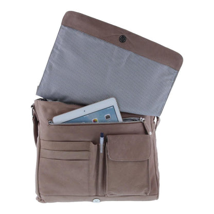 Sam Soft Leather Large Satchel With Flap
