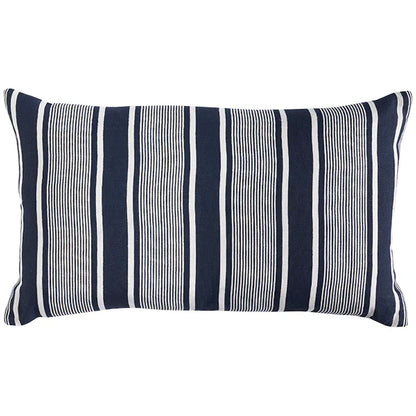 Linen Capri Stripes in Navy 35 x 60
