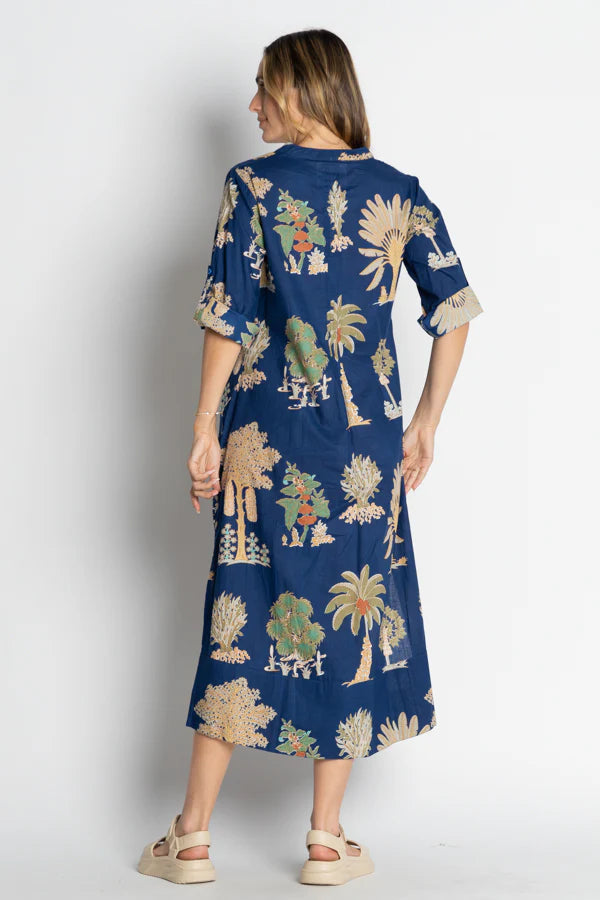 LulaLife Amrita Midi Dress Navy