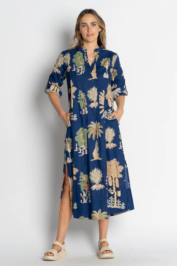 LulaLife Amrita Midi Dress Navy