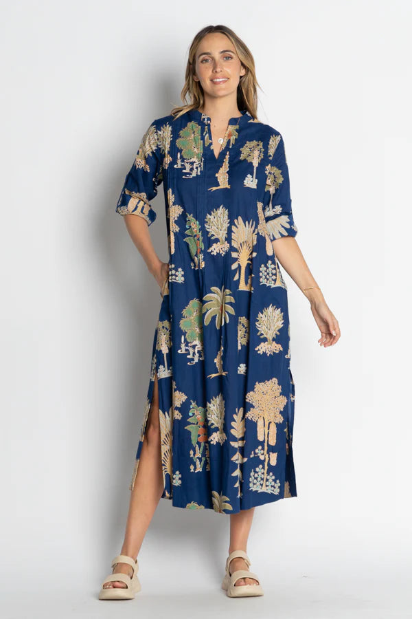 LulaLife Amrita Midi Dress Navy
