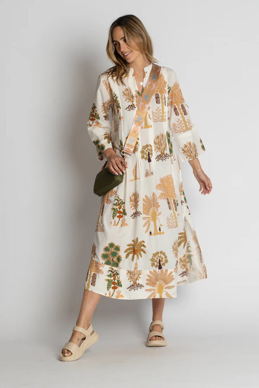 LulaLife Amrita Midi Dress White